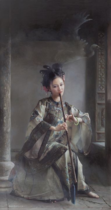 Incisioni, stampe intitolato "The Language of Cra…" da Mingyue Wang Wang Ming Yue, Opera d'arte originale, Olio