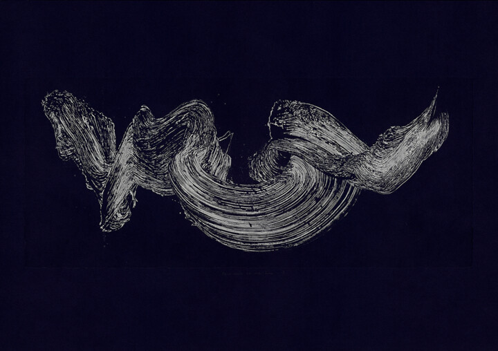 Prenten & gravures getiteld "Deux ailes et une â…" door Suo Yuan Wang, Origineel Kunstwerk, Ets