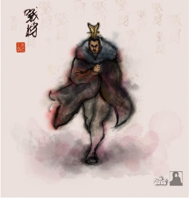 Pintura titulada "战将 无迷" por Luan Jian Bu Xiao Sheng, Obra de arte original