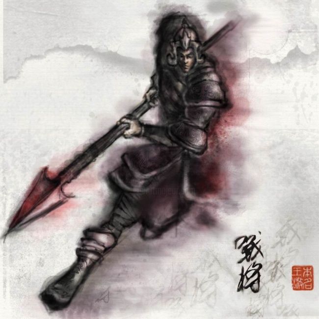 Pintura titulada "战将2无踪" por Luan Jian Bu Xiao Sheng, Obra de arte original