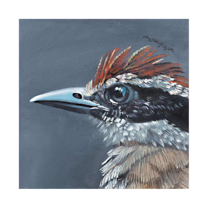 Painting titled "Bird" by Yan Wang, Original Art, Oil