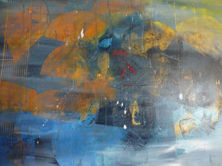 Schilderij getiteld "Vers le Zen" door Michaile, Origineel Kunstwerk, Acryl