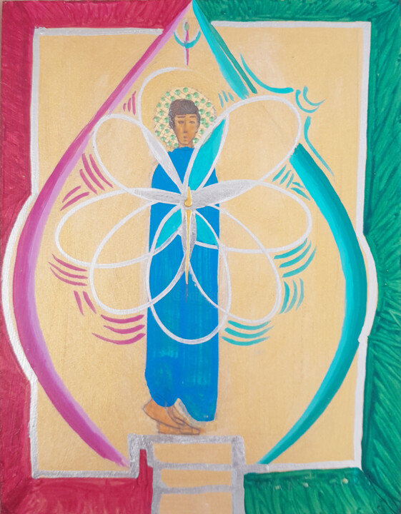 Drawing titled "Holy artist 11" by Wanja, Original Artwork, Acrylic