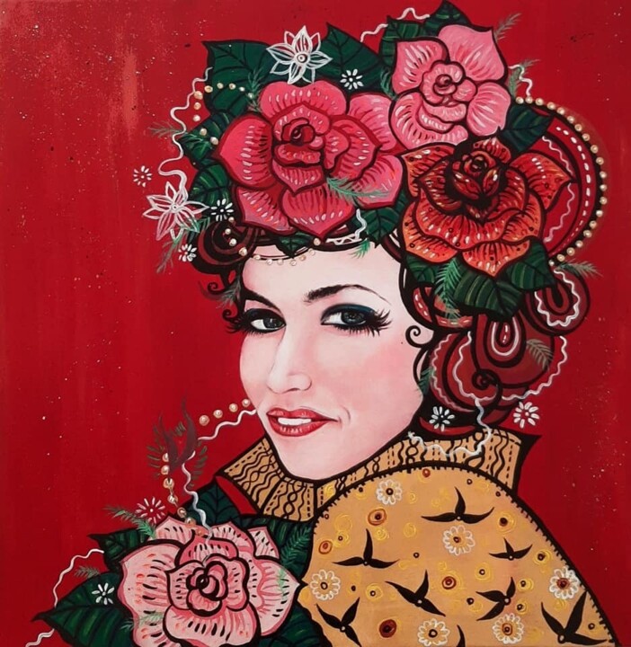 Peinture intitulée "sorella" par Wankanok Nuchangphuak, Œuvre d'art originale, Acrylique
