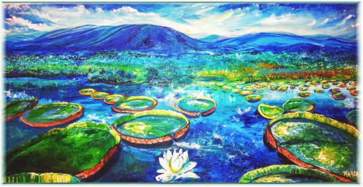 Painting titled "Oxygen" by warda-artistpainter, Original Art, Acrylic