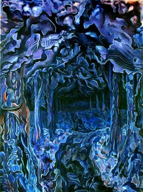 Painting titled "Underground" by Niall J Ward, Original Artwork, Oil