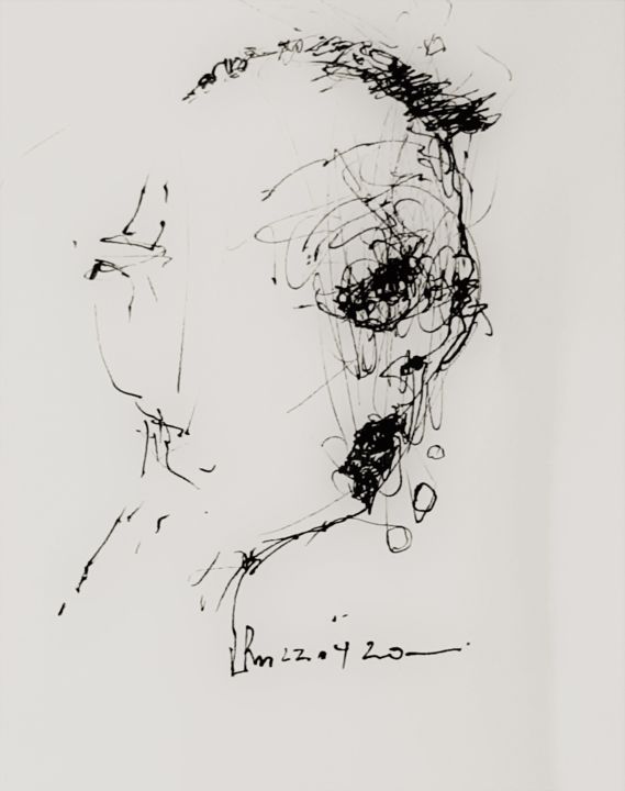 Zeichnungen mit dem Titel "gaudeamus igitur (3)" von Stephan Rodriguez Warnemünde, Original-Kunstwerk, Tinte