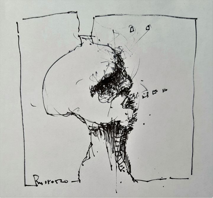 Tekening getiteld "gaudeamus igitur (5)" door Stephan Rodriguez Warnemünde, Origineel Kunstwerk, Inkt