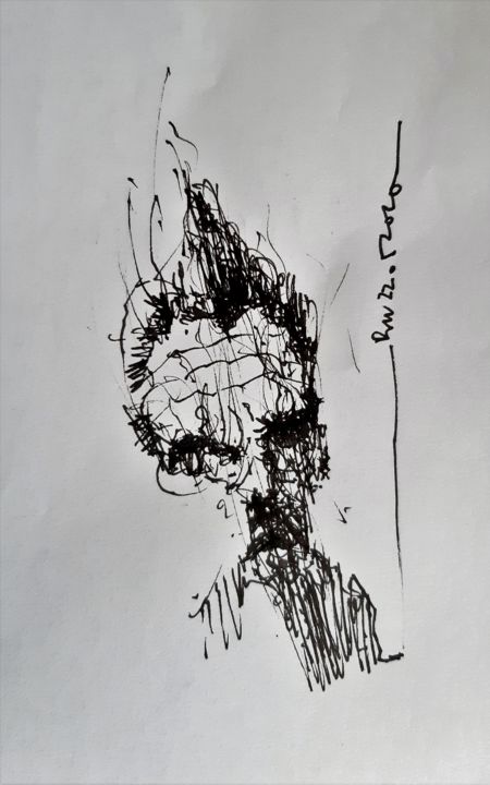 Drawing titled "My Mother did bring…" by Stephan Rodriguez Warnemünde, Original Artwork, Ink
