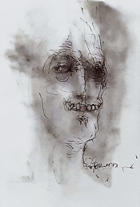 Drawing titled "Der Rest ist Schwei…" by Stephan Rodriguez Warnemünde, Original Artwork, Ink