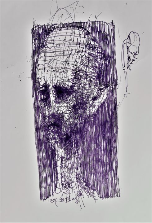Zeichnungen mit dem Titel "Es erinnert mich." von Stephan Rodriguez Warnemünde, Original-Kunstwerk, Tinte