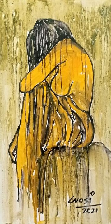 Painting titled "Figurative Art" by Wasi Haider Artist, Original Art, Acrylic