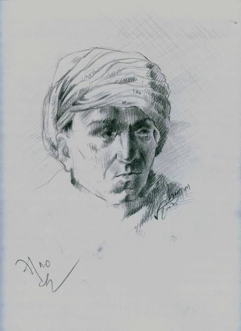 Drawing titled "PORTRAIT" by Wassim Mansouria, Original Artwork