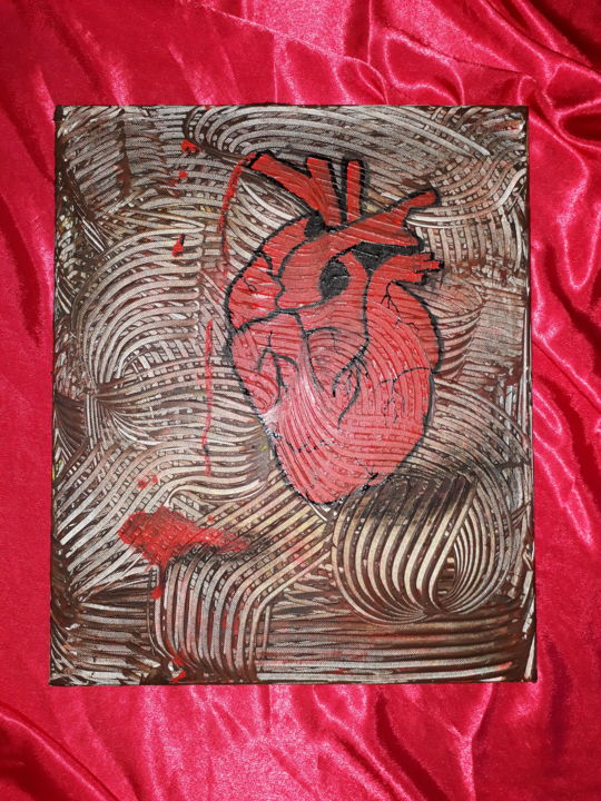 Peinture intitulée "KO3UR" par Wata, Œuvre d'art originale,