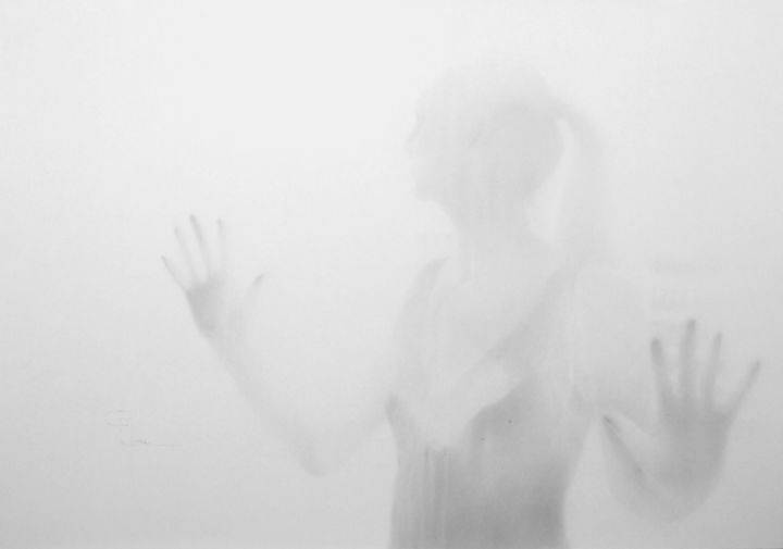 Dessin intitulée "Contact" par Christophe Moreau, Œuvre d'art originale, Crayon
