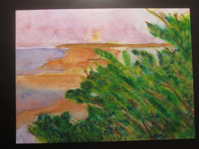 Pittura intitolato "Normandie" da Watercolorwalt, Opera d'arte originale, Olio