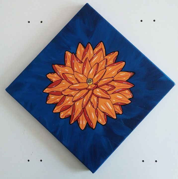 Картина под названием "lotus" - Waterone Creation, Подлинное произведение искусства, Акрил