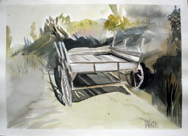 Painting titled "Flat bed in Turkey" by Patsy Watts, Original Artwork