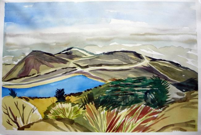 Painting titled "View of San Mateo f…" by Patsy Watts, Original Artwork