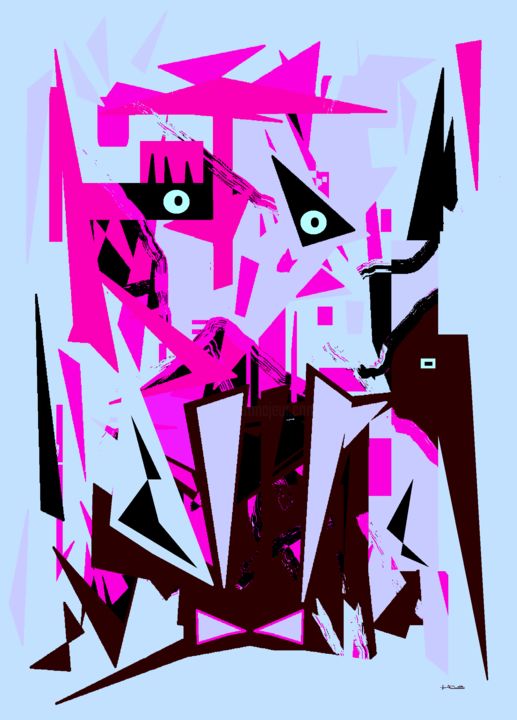 Arts numériques intitulée "LA PRINCESSE ET SON…" par Milafair, Œuvre d'art originale, Peinture numérique