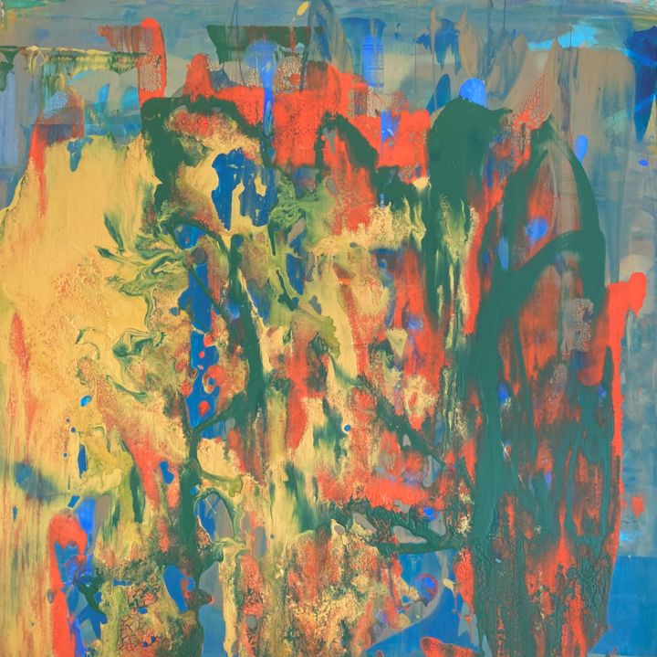 Painting titled "Eff" by Greg Kaiser, Original Art, Acrylic