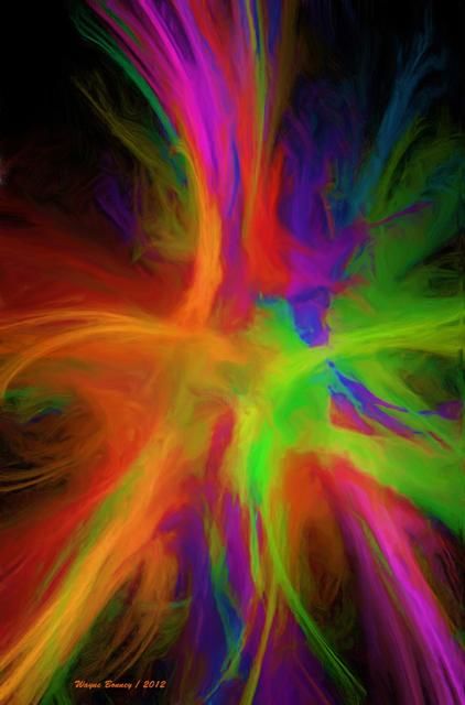 Painting titled "Colour Explosion" by Wayne Bonney, Original Art,