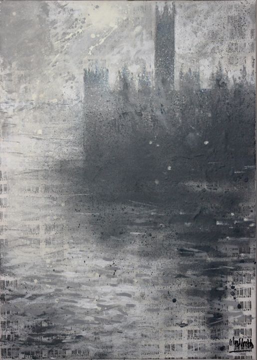 Peinture intitulée "Westminster; Financ…" par Wayne Sleeth, Œuvre d'art originale, Acrylique Monté sur Châssis en bois