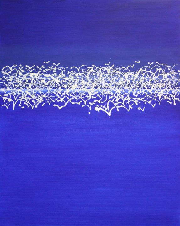 Картина под названием "mouettes/ gulls no.3" - Wayne Sleeth, Подлинное произведение искусства, Акрил Установлен на Деревянна…