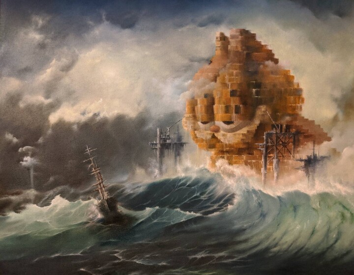 Pintura intitulada "Here Comes The Storm" por Waynester, Obras de arte originais, Óleo