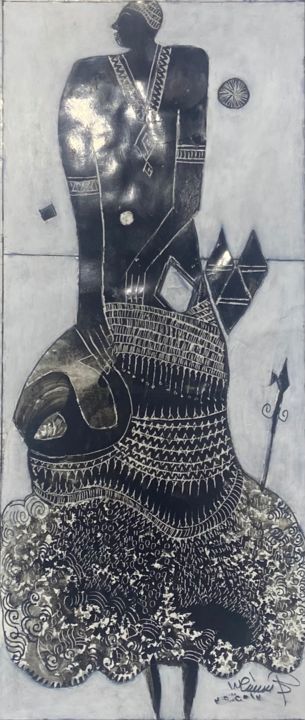 "The Queen" başlıklı Tablo Wazzan Sa tarafından, Orijinal sanat, Mürekkep