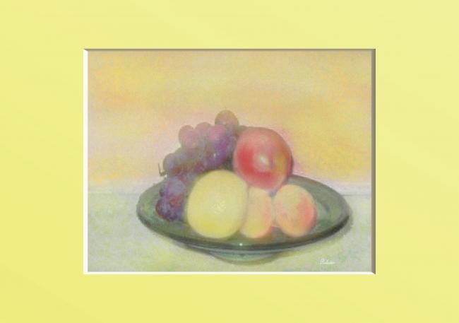 Painting titled "Bowl of Fruit" by Paladin, Original Artwork