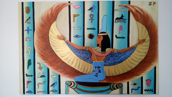 Peinture intitulée "Isis.jpg" par Wdiez, Œuvre d'art originale, Acrylique