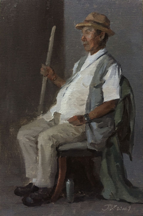 Painting titled "When I am old, I re…" by Wei Jia, Original Artwork, Oil