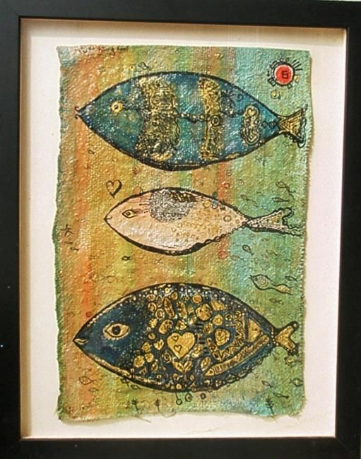Painting titled "Fish Series" by Wei Kiang Khor, Original Artwork