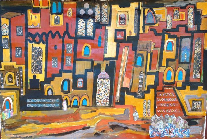 Коллажи под названием "Morocco" - Lucienne Weill, Подлинное произведение искусства