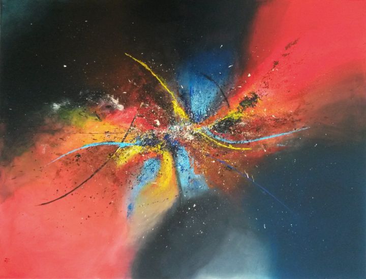 Peinture intitulée "HUMEUR DYNAMIQUE" par Weilys Lili, Œuvre d'art originale, Acrylique