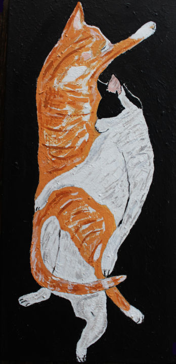 Painting titled "hermanos-acrylic-ca…" by David Weinreb, Original Art, Acrylic