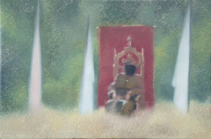 Картина под названием "Who is the king of…" - Weiyu Xia, Подлинное произведение искусства, Масло