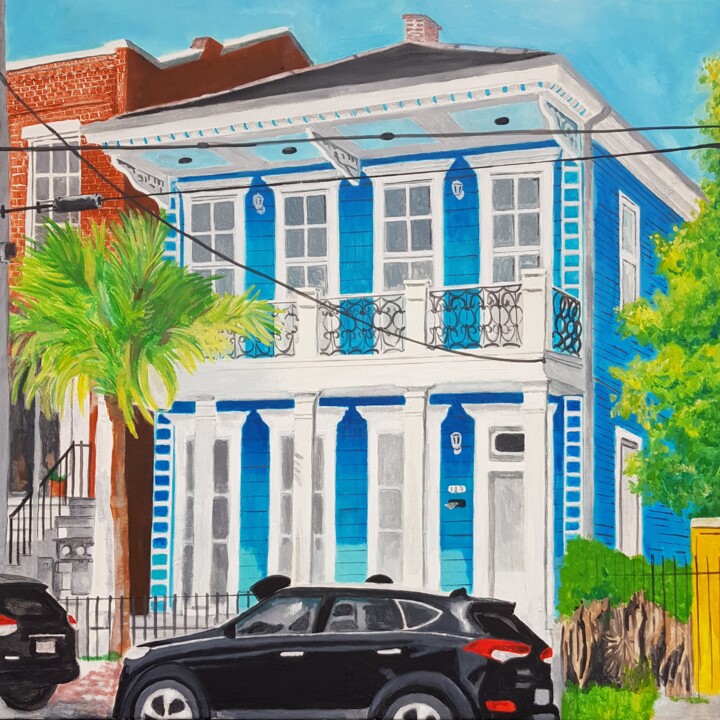 Peinture intitulée "New Orleans" par Wellos, Œuvre d'art originale, Huile