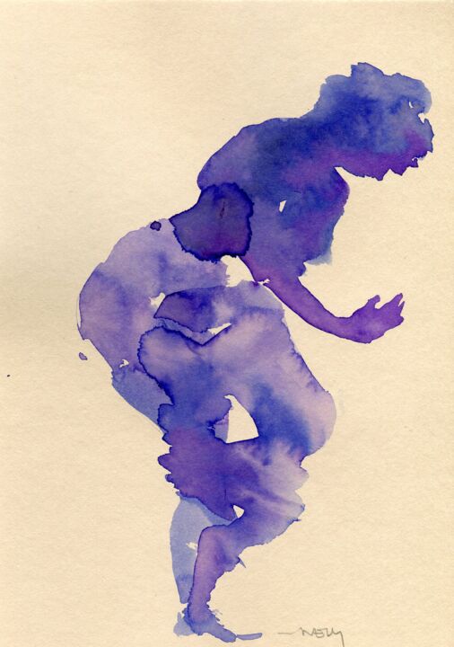 Painting titled "sans titre 31" by Sandrine Wely, Original Art, Ink