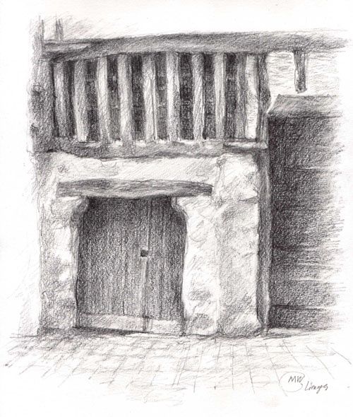 Dessin intitulée "maison-Limoges3.jpg" par Sandrine Wely, Œuvre d'art originale,
