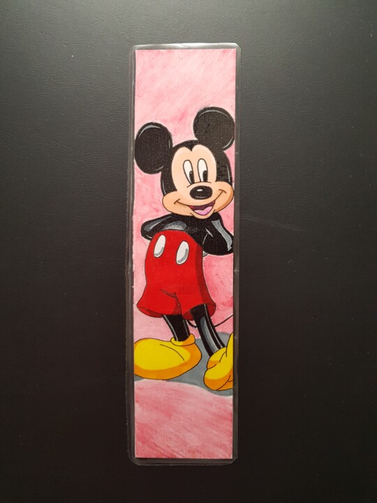 Dessin intitulée "Marque page Mickey" par Captainmarimo, Œuvre d'art originale, Marqueur