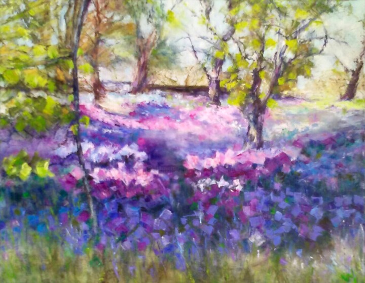 Painting titled "’Spring’" by Wendy Long, Original Artwork, Oil