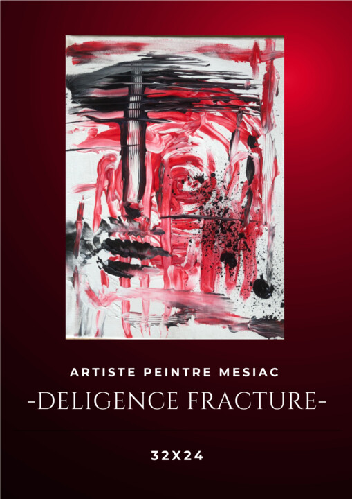 Malerei mit dem Titel "-deligence fracture-" von Wendy Verger, Original-Kunstwerk, Acryl