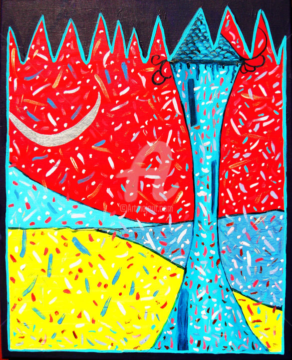 Painting titled "TOWER SERIES TOWER…" by Redreamer, Original Artwork, Other