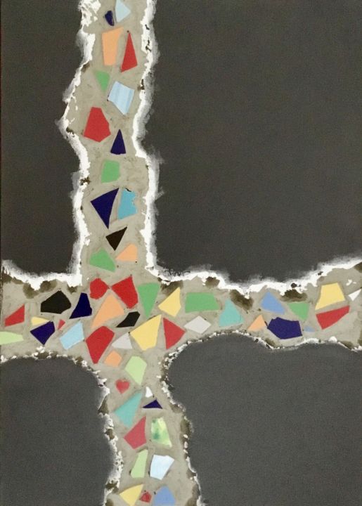Painting titled "AT THE CROSSROADS O…" by Vera Klimova, Original Art, Oil