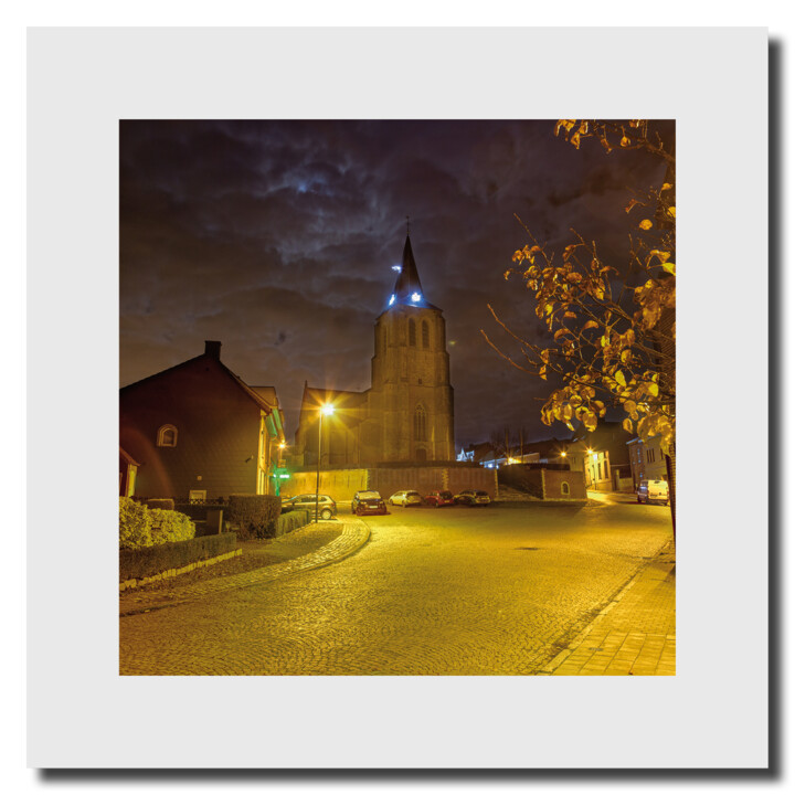 Photography titled "Light: Dorp, Sint-M…" by Werner Roelandt, Original Artwork, Digital Photography Mounted on Cardboard