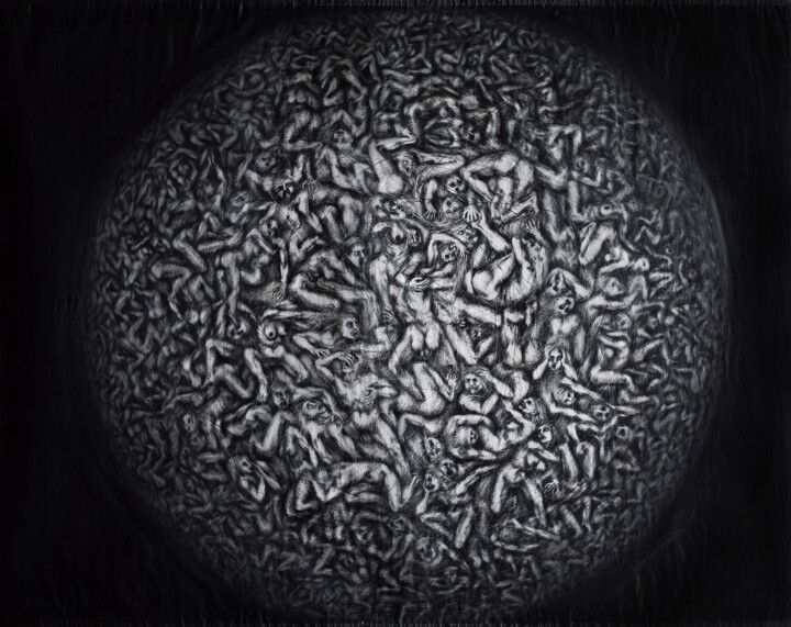 Dibujo titulada "Apokalypse 3" por Werner Schaile, Obra de arte original, Tinta