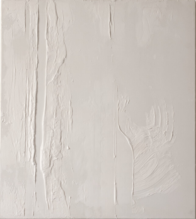 Peinture intitulée "White No.1" par Weronika Olejko, Œuvre d'art originale, Acrylique