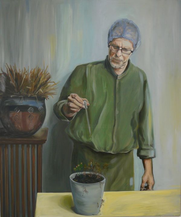 Painting titled "waterdokter" by Wery Pollier, Original Art, Oil